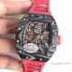 Swiss Richard Mille RM-011 Forged Carbon Limited Edition Watch Red Rubber Strap (3)_th.jpg